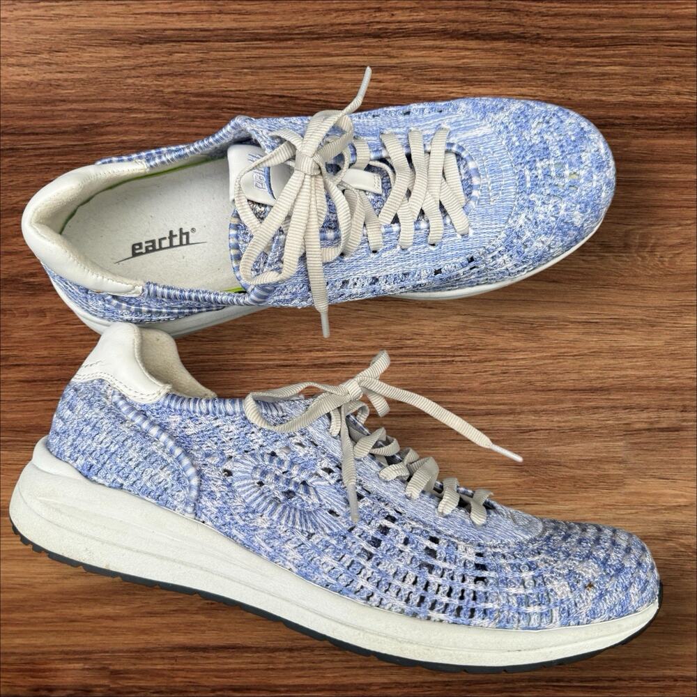 EARTH‎ Shoes Vital Purple Fabric Mesh Sneakers Sz 8.5 B Women's Looks Blue